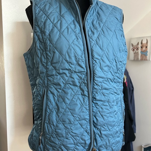 Eddie Bauer Blue Quilted Vest- medium - Picture 2 of 10
